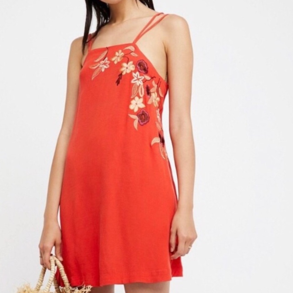 Free People Flower Fields Mini Boho Dress Large